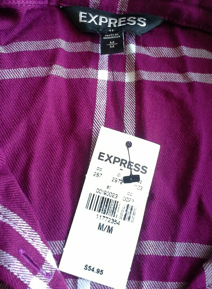 Express Button Up Shirt Size Medium - Picture 3 of 3